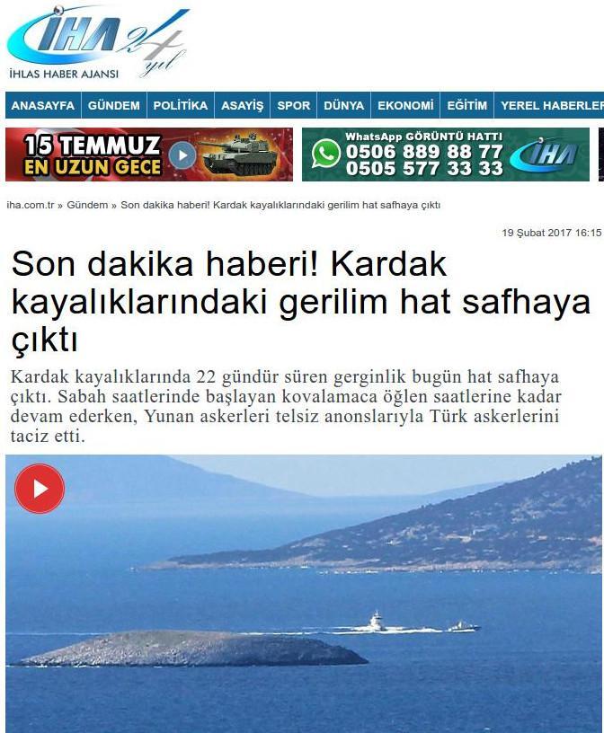 Νέα πρόκληση στα Ιμια: Οι Τούρκοι... ανακάλυψαν τρίωρη εμπλοκή ελληνοτουρκικών πολεμικών πλοίων