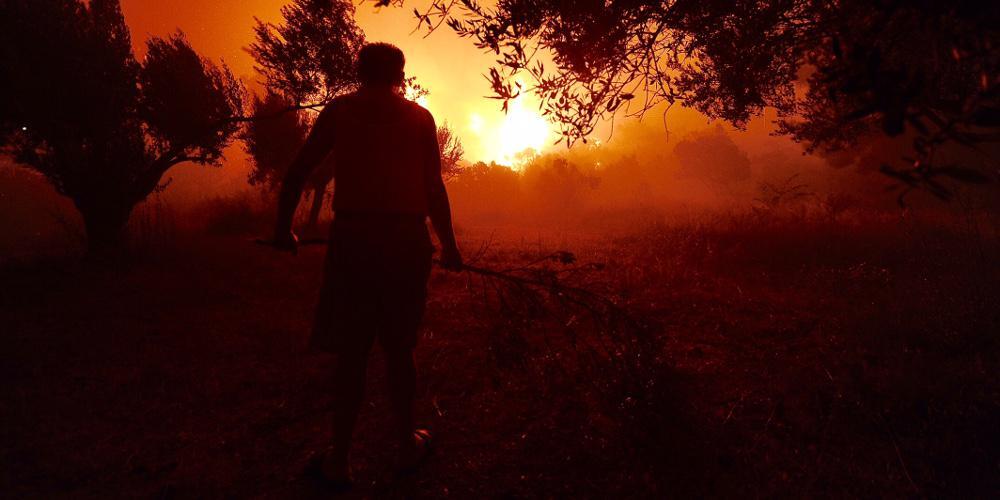 Σοκαριστικό βίντεο: Η στιγμή που δημοσιογράφος ανακαλύπτει πτώμα από την πυρκαγιά στο Νέο Βουτζά