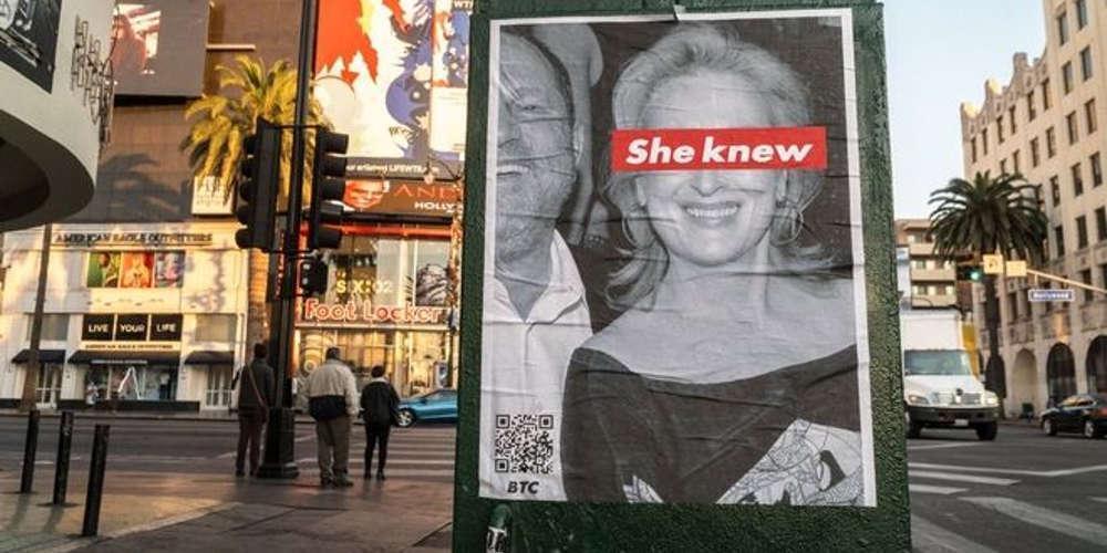 Σάλος στο Χόλυγουντ με τις αφίσες που καταγγέλλουν την Μέριλ Στριπ ότι ήξερε για την σεξουαλική δράση του Γουάινσταιν