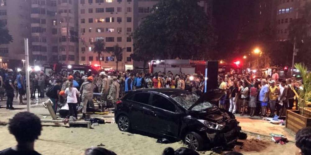 Ανείπωτη τραγωδία: Ενα βρέφος νεκρός και 17 τραυματίες από τρελή πορεία αυτοκινήτου στην Κόπα Καμπάνα της Βραζιλίας [εικόνες & βίντεο]