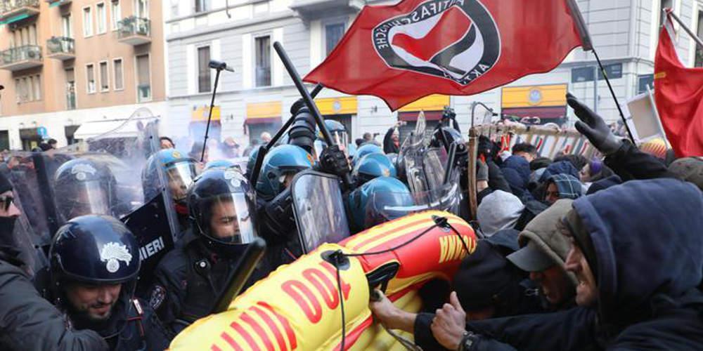 Σοβαρά επεισόδια στην Ιταλία: Συγκρούσεις της αστυνομίας με ακροαριστερούς [εικόνες & βίντεο]
