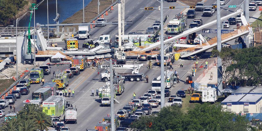 Εξι οι νεκροί από την κατάρρευση πεζογέφυρας στην Φλόριντα