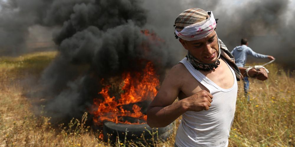 ΝΦλέγεται η Γάζα λίγες ώρες πριν τα εγκαίνια της πρεσβείας των ΗΠΑ στην Ιερουσαλήμ