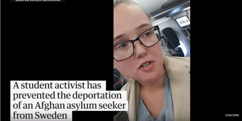 Σουηδή φοιτήτρια απέτρεψε απέλαση πρόσφυγα με απίστευτο τρόπο [βίντεο]