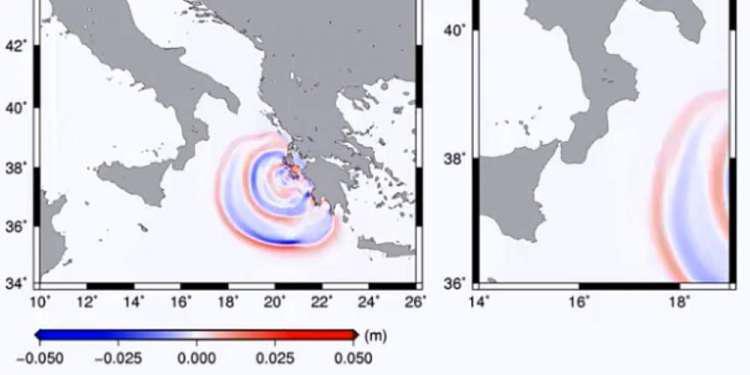 Καρέ-καρέ ολόκληρη η πορεία του τσουνάμι από τη Ζάκυνθο στην Ιταλία μετά το σεισμό [βίντεο]