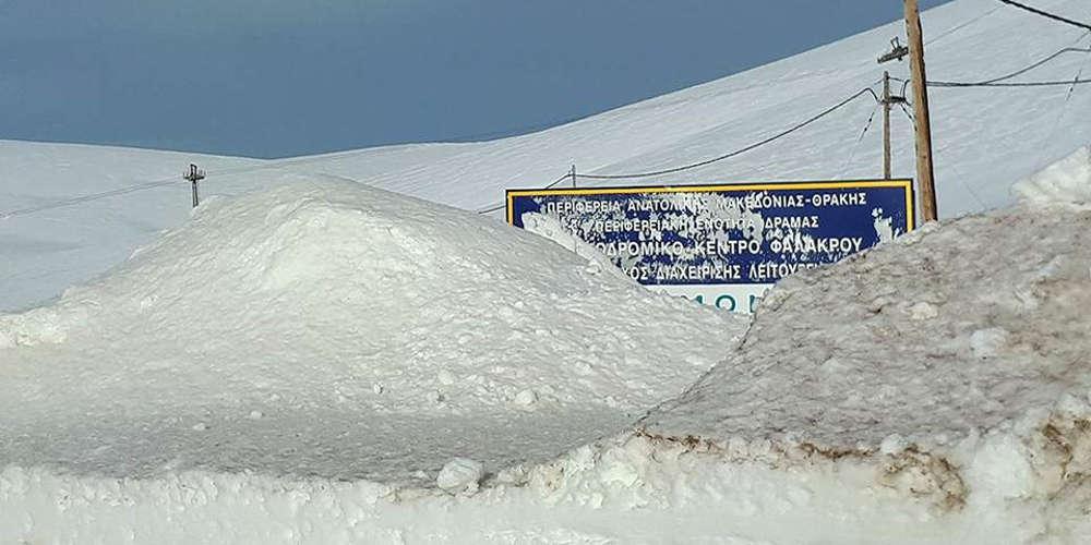Έκλεισε το χιονοδρομικό κέντρο του Φαλακρού εξαιτίας φόβων για χιονοστιβάδες