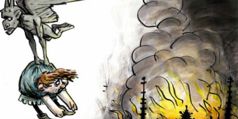 Ο Κουασιμόδος και η Εσμεράλντα θρηνούν για την Παναγία τους - Συγκλονιστικά σκίτσα για την ανείπωτη τραγωδία