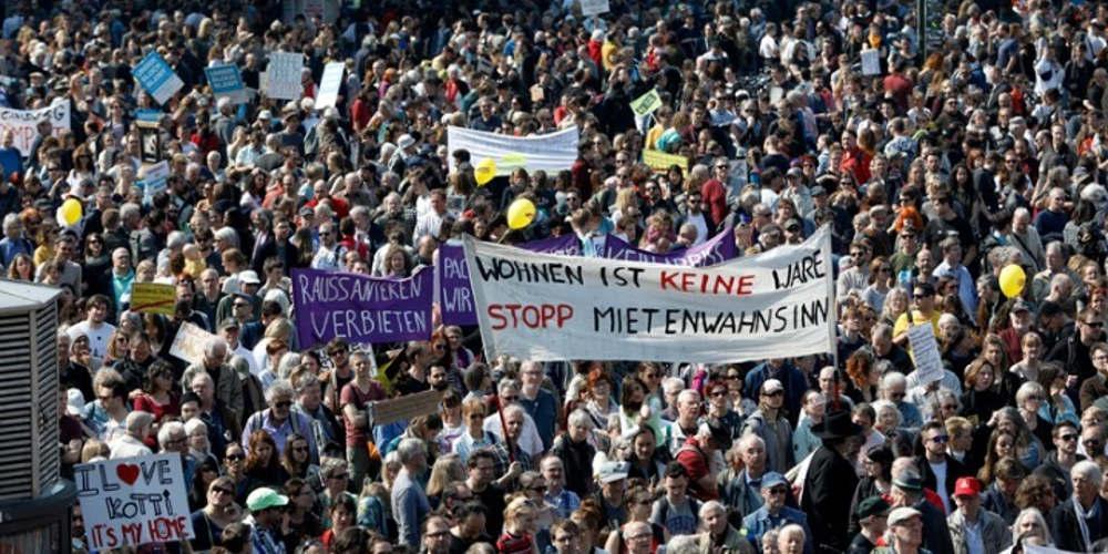 «Βούλιαξε» το Βερολίνο από τις διαδηλώσεις κατά της «τρέλας των ενοικίων»
