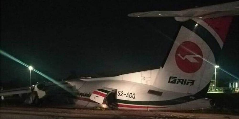 Αεροπλάνο διαλύθηκε κατά την προσγείωση λόγω ισχυρών ανέμων στην Μιανμάρ