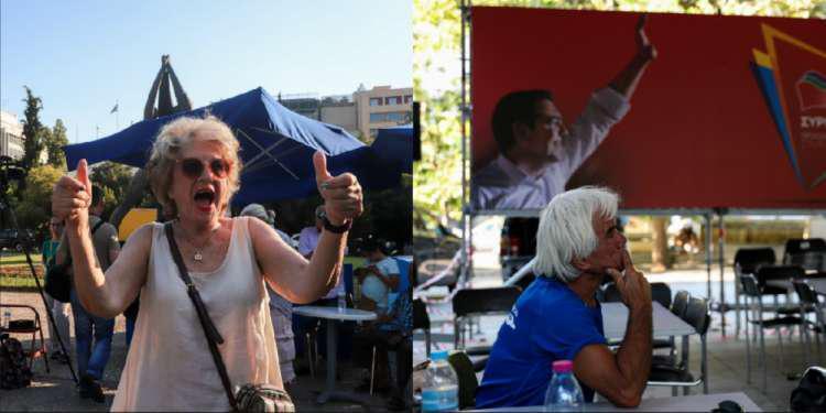 Εκλογές 2019: Έξαλλοι πανηγυρισμοί στα κεντρικά της ΝΔ - Κατήφεια στο ΣΥΡΙΖΑ [εικόνες]