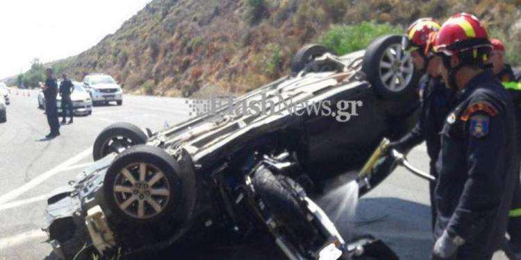 Τροχαίο δυστύχημα στην Κρήτη με έναν νεκρό και δύο τραυματίες