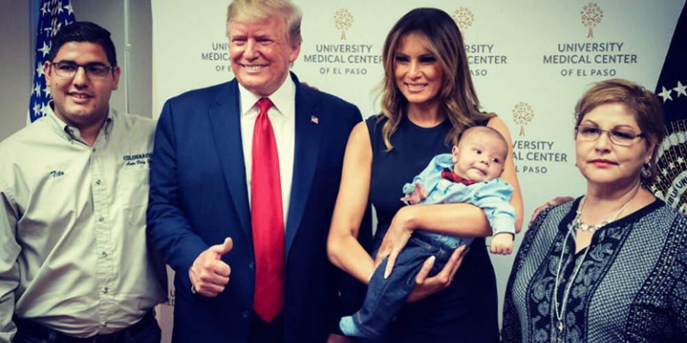 Ντροπή και αίσχος: Τραμπ και Μελάνια πόζαραν χαμογελαστοί με ορφανό μωρό από το μακελειό του Ελ Πάσο
