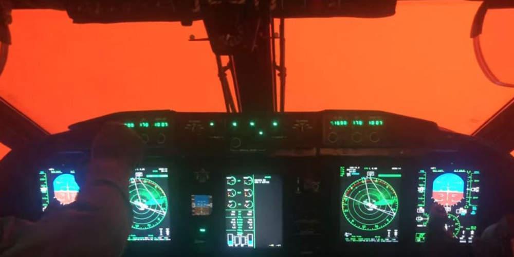 Βίντεο-τρόμος: Ο πύρινος ουρανός της Αυστραλίας μέσα από κόκπιτ αεροπλάνου