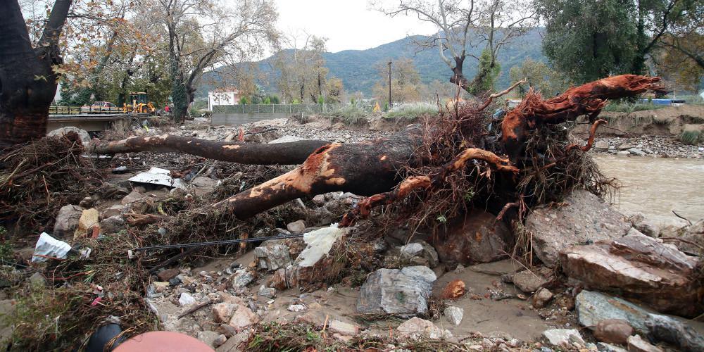 Ζημιές στην Σκιάθο από την κακοκαιρία - Πλημμύρισαν δρόμοι, καταστήματα και σπίτια