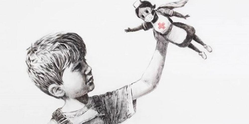 Μια νοσηλεύτρια γίνεται ο σούπερ ήρωας ενός παιδιού - Το νέο έργο του Banksy