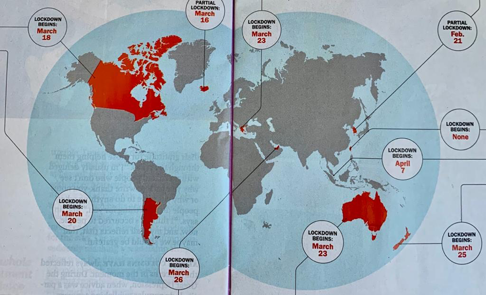 TIME: Στον παγκόσμιο χάρτη των χωρών που αντιμετώπισαν με επιτυχία τον κορωνοϊό η Ελλάδα