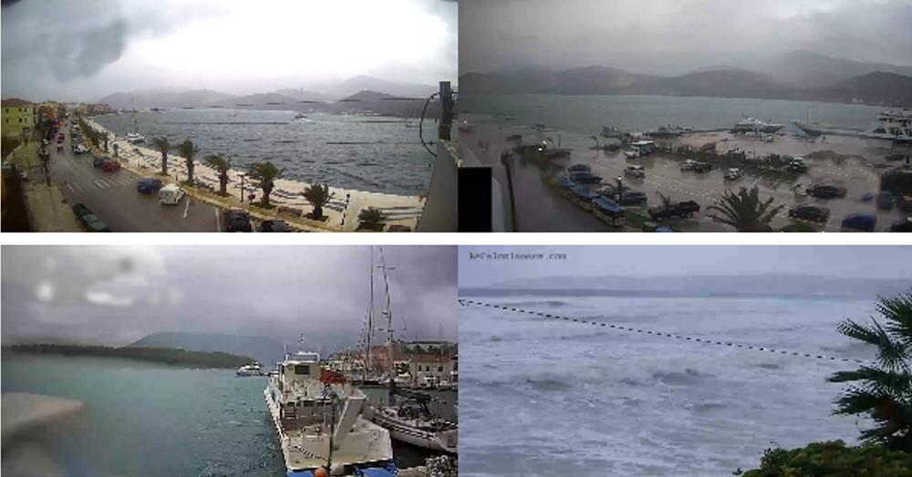 Δείτε live - Κακοκαιρία «Ιανός»: Ζάκυνθος, Κεφαλονιά και Ιθάκη δοκιμάζονται από τον Μεσογειακό κυκλώνα