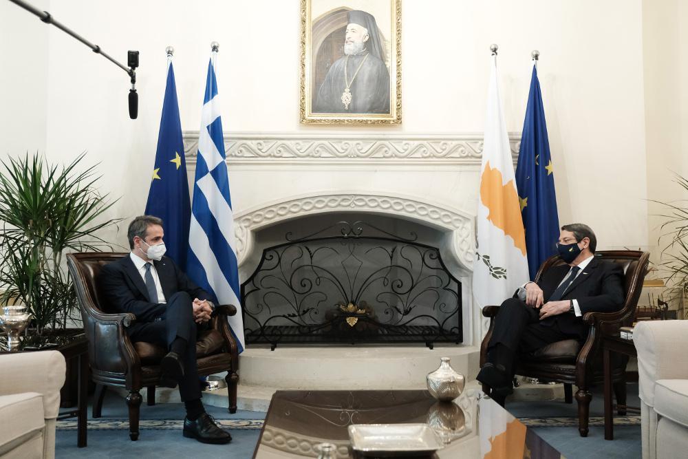Συνάντηση Αναστασιάδη-Μητσοτάκη: Απολύτως συντονισμένες Ελλάδα και Κύπρος