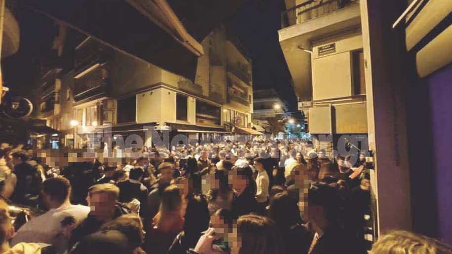 Βόλος: Χαμός σε κορωνοπάρτι στο κέντρο της πόλης