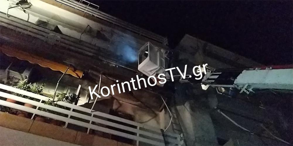 Παραλίγο τραγωδία από φωτιά σε πολυκατοικία στο Λουτράκι