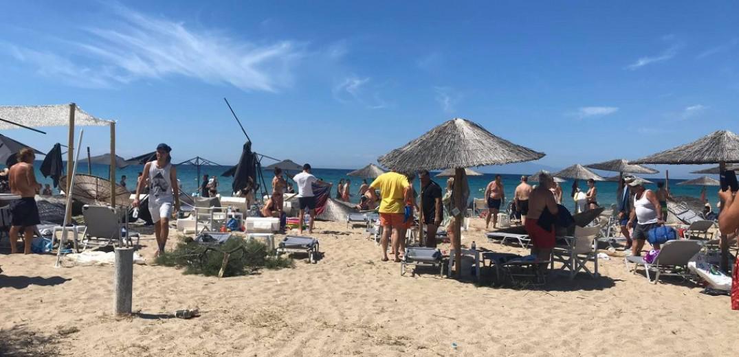 Χαλκιδική: Ανεμοστρόβιλος χτύπησε παραλία που γεμάτη λουόμενους [εικόνες]