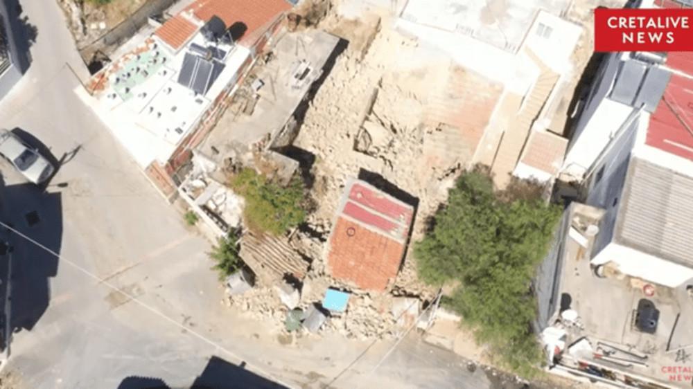Σεισμός Ηράκλειο: «Βομβαρδισμένο τοπίο» το Αρκαλοχώρι - Εικόνες από drone