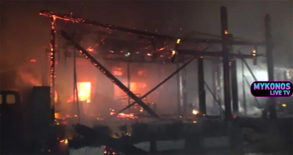 Μύκονος: Συναγερμός από φωτιά σε εστιατόριο στον Ορνό [βίντεο]