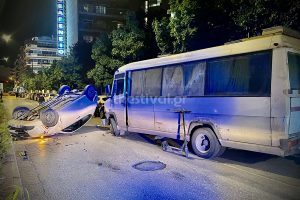 Θεσσαλονίκη: Έκλεψε λεωφορείο και προκάλεσε σοβαρό τροχαίο