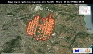 Φωτιά στην Πεντέλη: Στα 27.817 στρέμματα ανέρχεται η καμένη έκταση