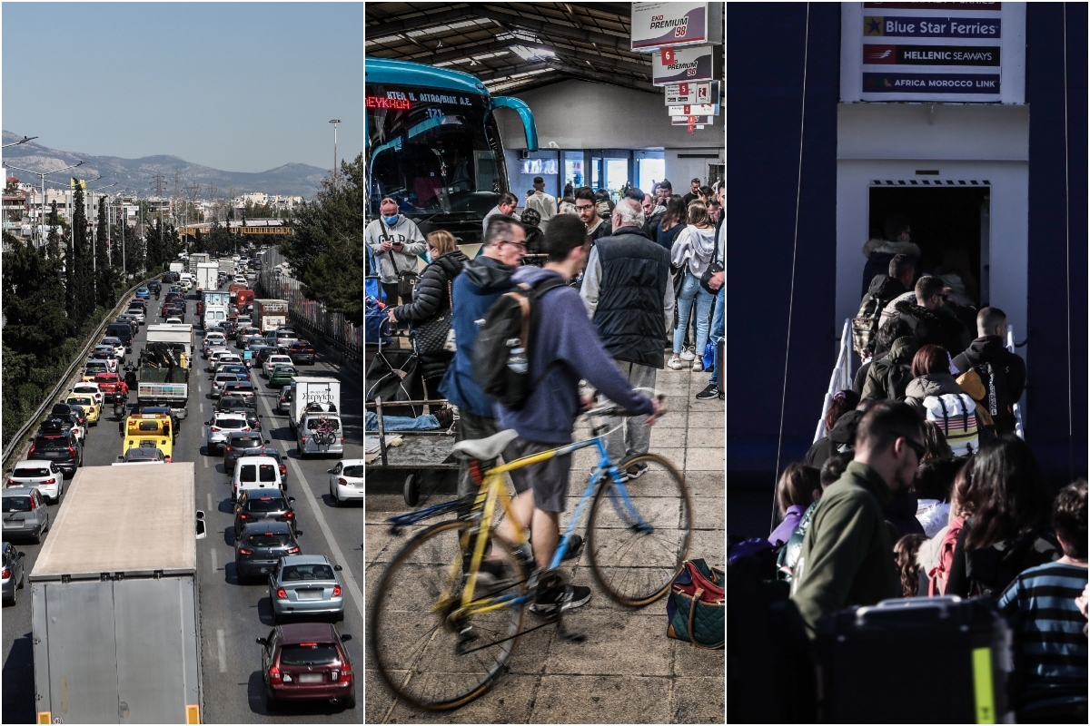 Έξοδος Πάσχα: Εγκαταλείπουν με κάθε τρόπο την Αθήνα οι εκδρομείς