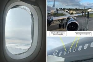 Αεροπλάνο πραγματοποίησε πτήση με δύο σπασμένα παράθυρα - Είχαν πετάξει ο Κάρολος και ο Σούνακ