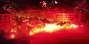 Θεσσαλονίκη: Οι Αρειανοί έκαναν τη νύχτα μέρα για τα 110 χρόνια του συλλόγου [βίντεο]