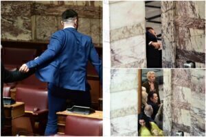 Σκηνές ντροπής στο Κοινοβούλιο