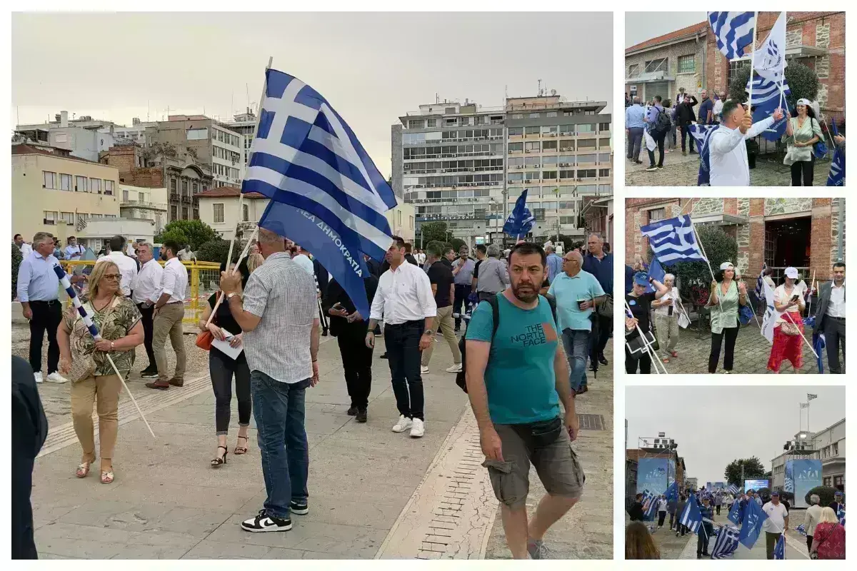 Θεσσαλονίκη: Άρχισε να μαζεύεται ο κόσμος για την ομιλία Μητσοτάκη